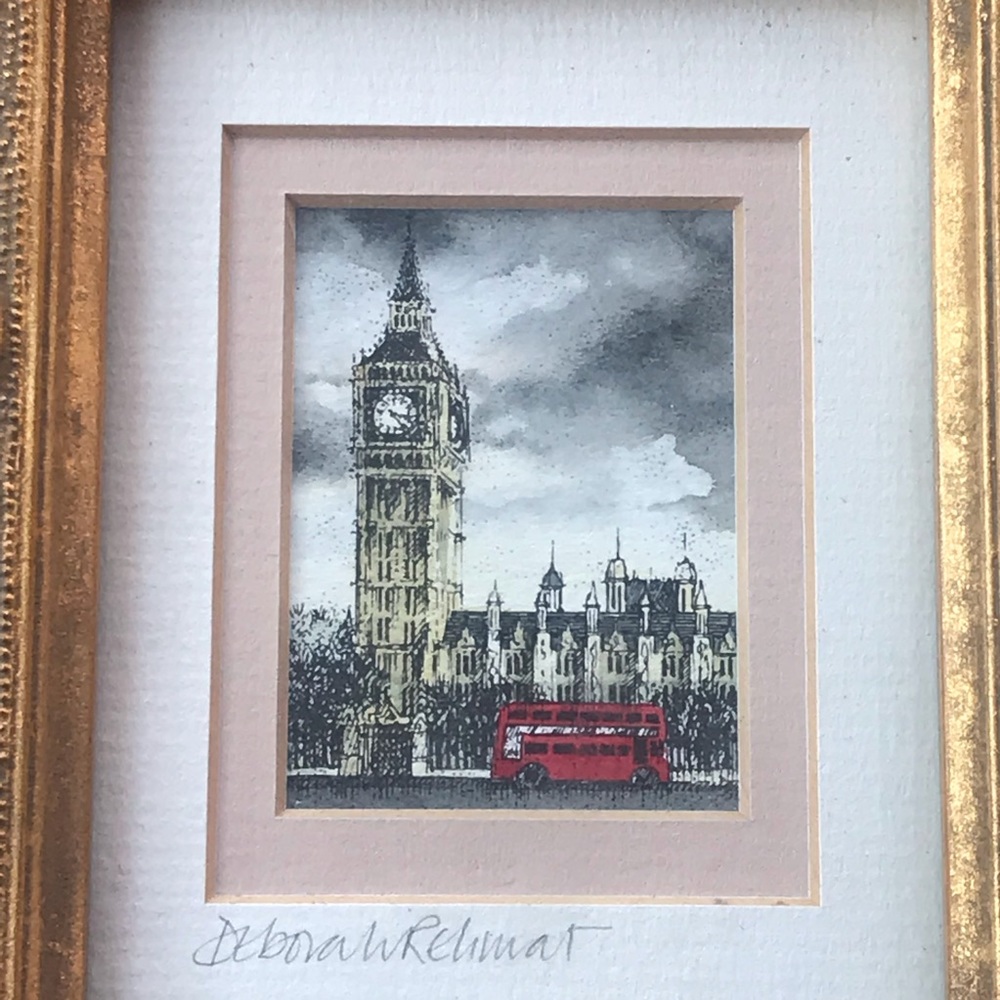 Original Art — Deborah Rehmat Miniature Watercolor - Picture 3 of 6